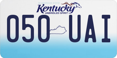 KY license plate 050UAI
