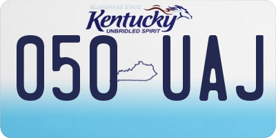 KY license plate 050UAJ