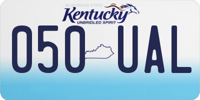 KY license plate 050UAL