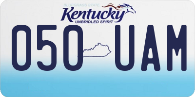 KY license plate 050UAM