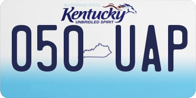 KY license plate 050UAP