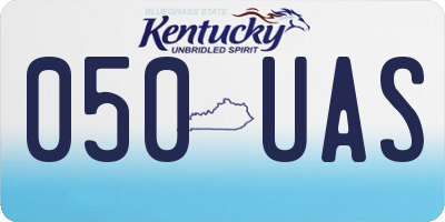 KY license plate 050UAS