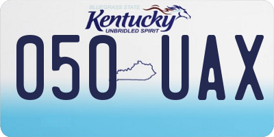 KY license plate 050UAX