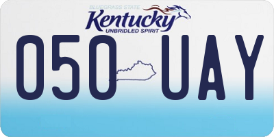 KY license plate 050UAY