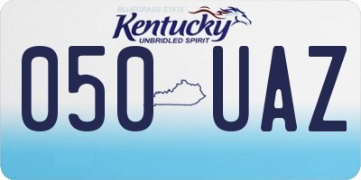KY license plate 050UAZ