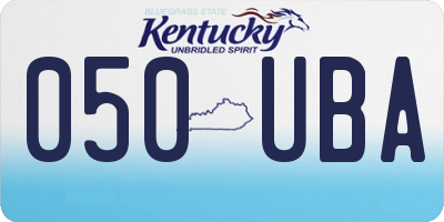 KY license plate 050UBA