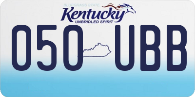 KY license plate 050UBB