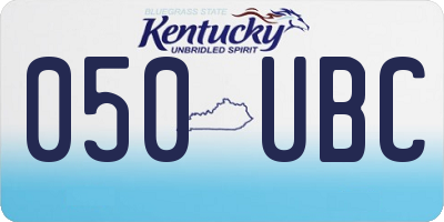 KY license plate 050UBC
