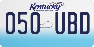 KY license plate 050UBD