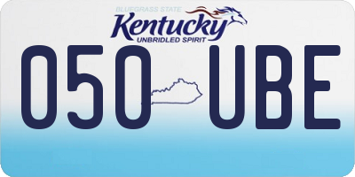 KY license plate 050UBE