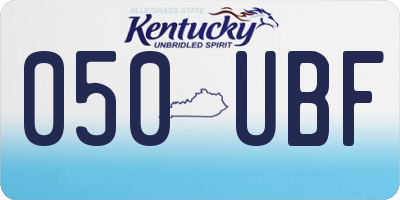 KY license plate 050UBF