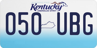 KY license plate 050UBG