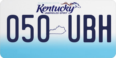 KY license plate 050UBH