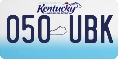 KY license plate 050UBK