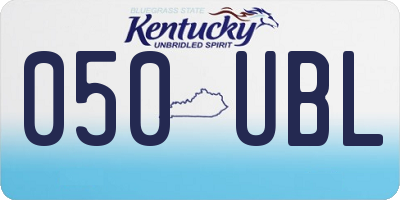 KY license plate 050UBL