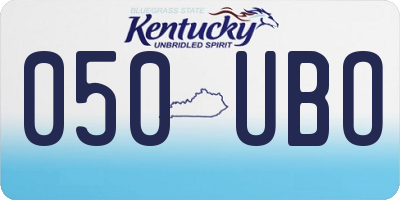 KY license plate 050UBO