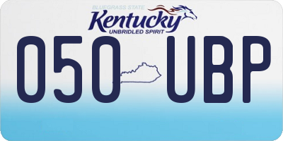 KY license plate 050UBP