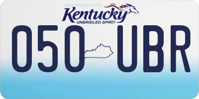 KY license plate 050UBR