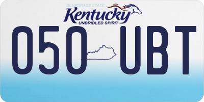 KY license plate 050UBT