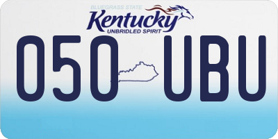 KY license plate 050UBU