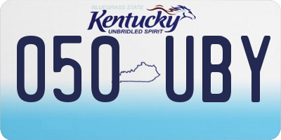 KY license plate 050UBY