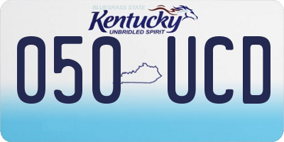 KY license plate 050UCD
