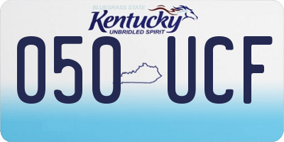 KY license plate 050UCF