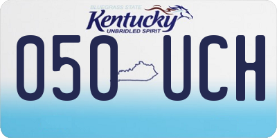 KY license plate 050UCH