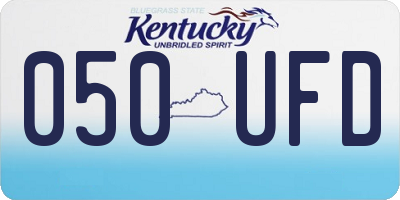 KY license plate 050UFD