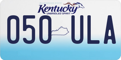 KY license plate 050ULA