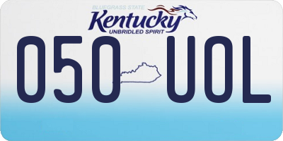 KY license plate 050UOL