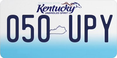 KY license plate 050UPY