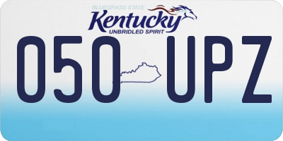 KY license plate 050UPZ