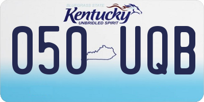 KY license plate 050UQB