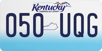 KY license plate 050UQG