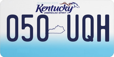 KY license plate 050UQH