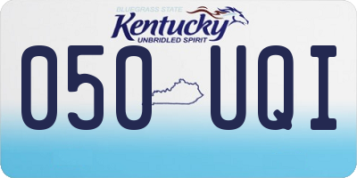 KY license plate 050UQI