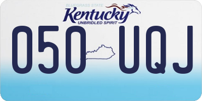 KY license plate 050UQJ