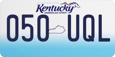 KY license plate 050UQL