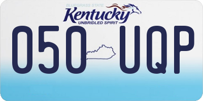 KY license plate 050UQP