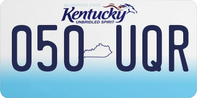 KY license plate 050UQR