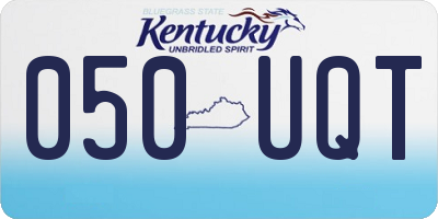 KY license plate 050UQT