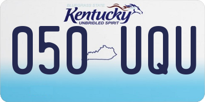 KY license plate 050UQU
