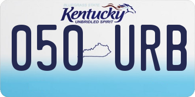 KY license plate 050URB