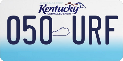 KY license plate 050URF