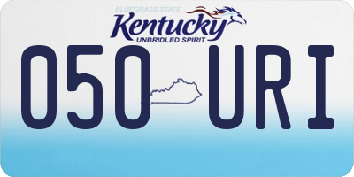 KY license plate 050URI
