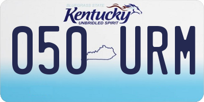 KY license plate 050URM