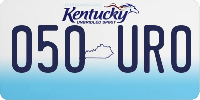 KY license plate 050URO