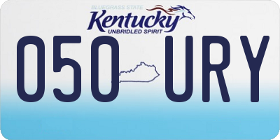 KY license plate 050URY