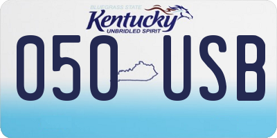 KY license plate 050USB